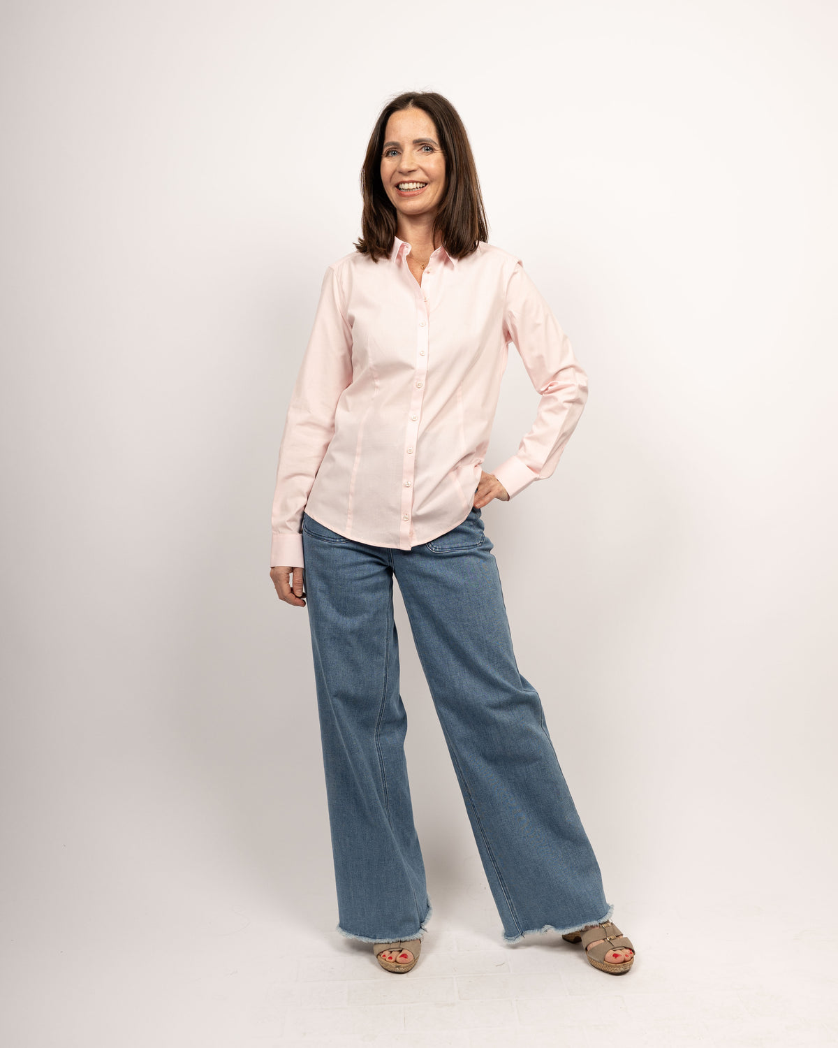 Blouse stretch SOPHIE en rose (art. 1008D-S)