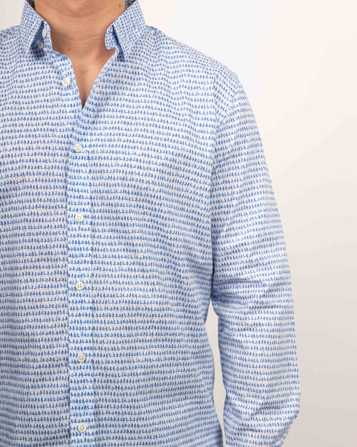 Freizeithemd mit Segelschiffe-Print (Art. 2527-C)