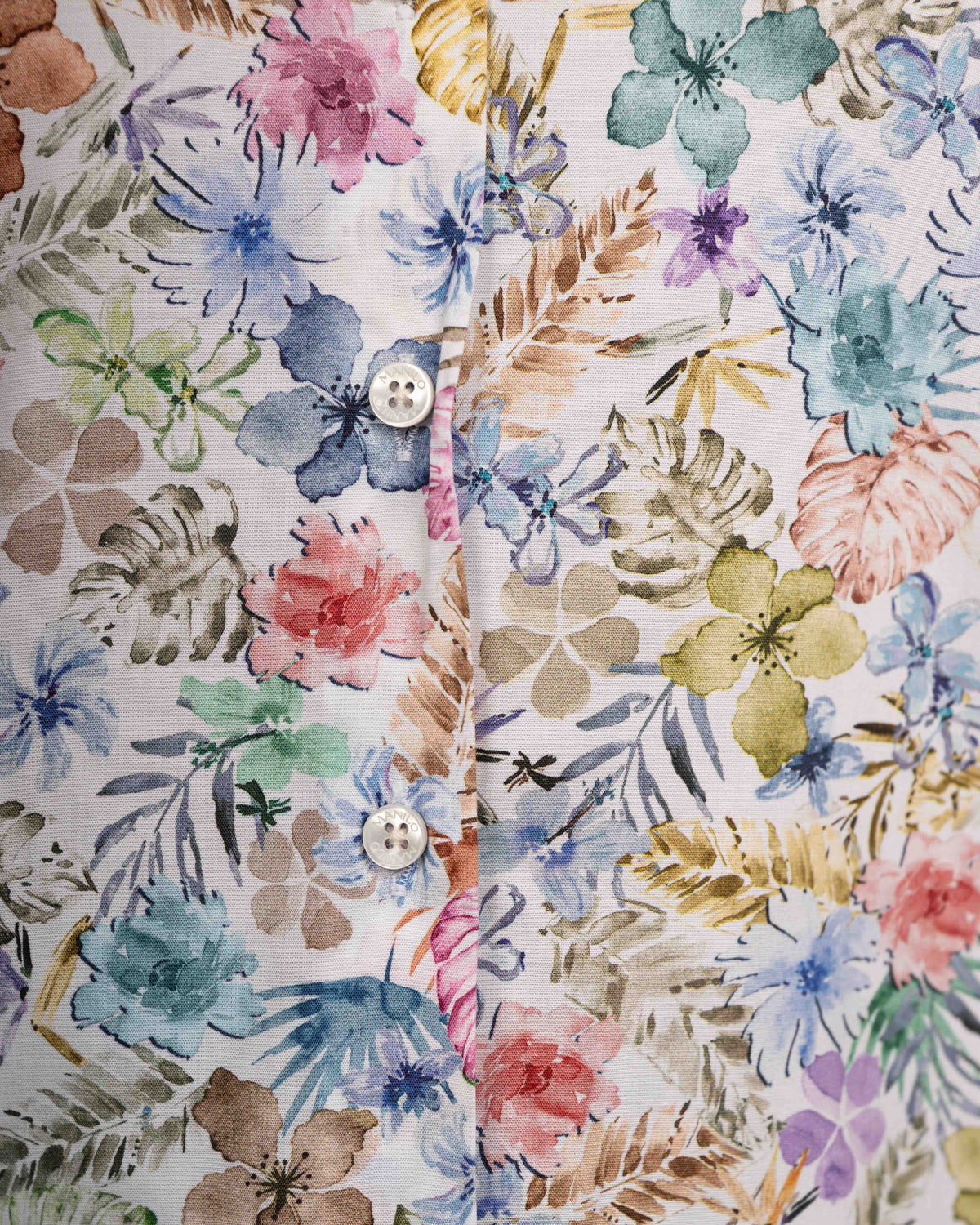 MARIE oversized short-sleeved blouse with colorful floral print (2301D-M)