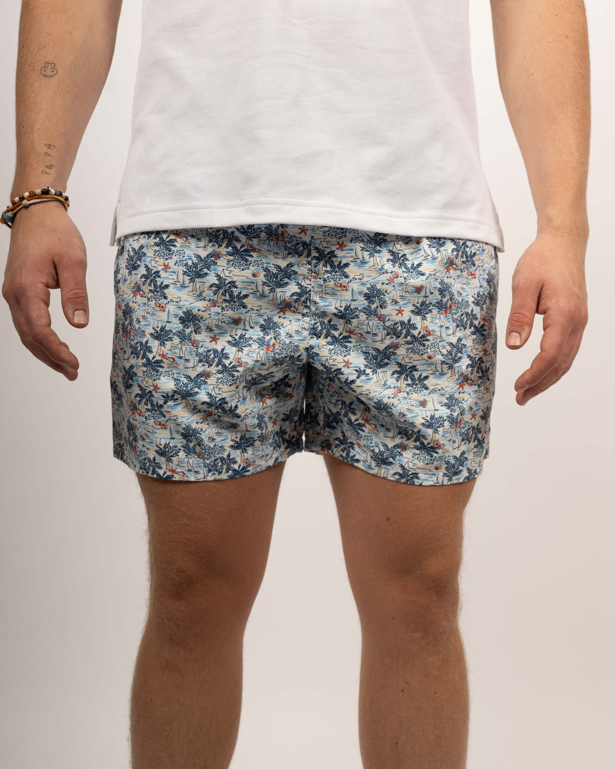 Short de bain avec imprimé de symboles de plage (2832-ST)