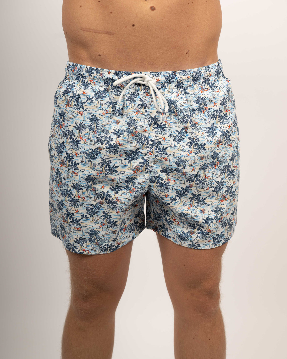 Short de bain avec imprimé de symboles de plage (2832-ST)