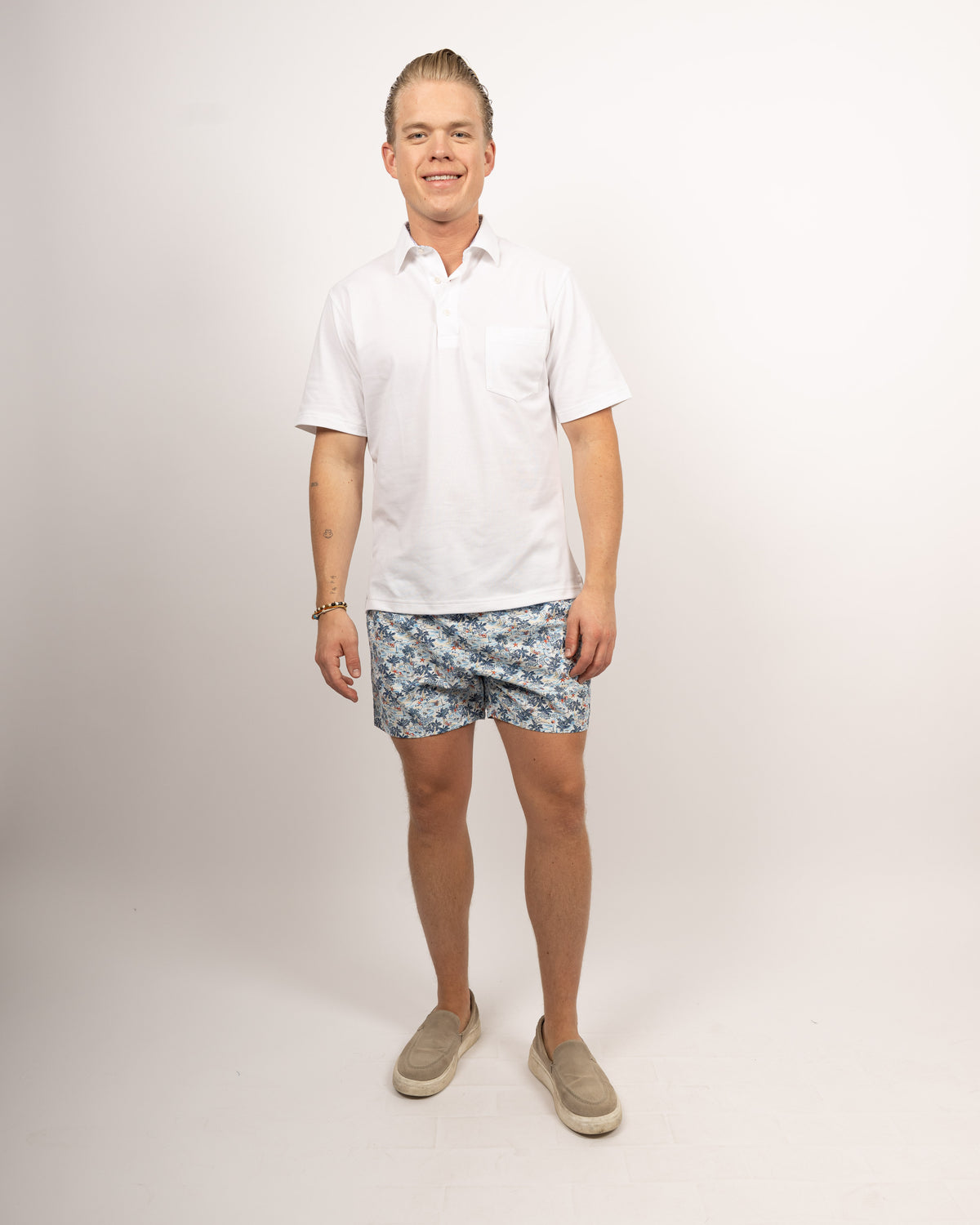 Short de bain avec imprimé de symboles de plage (2832-ST)