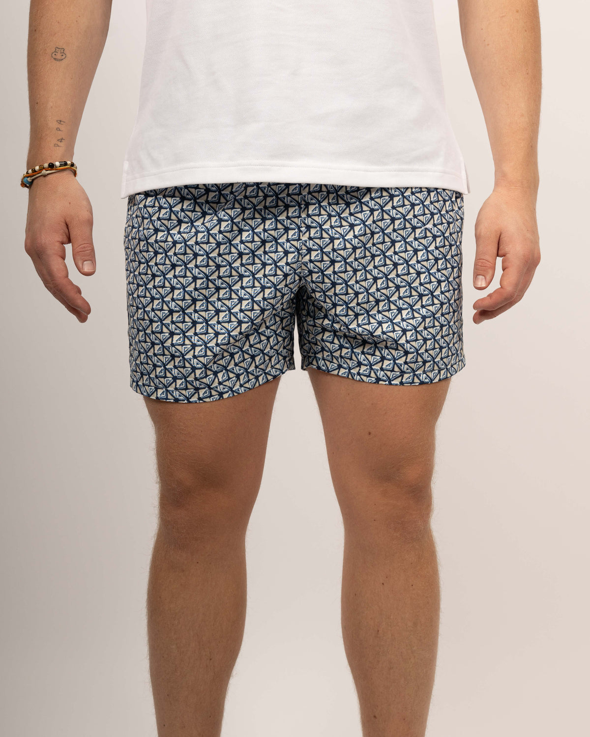Short de bain avec imprimé de symboles de plage (2832-ST)