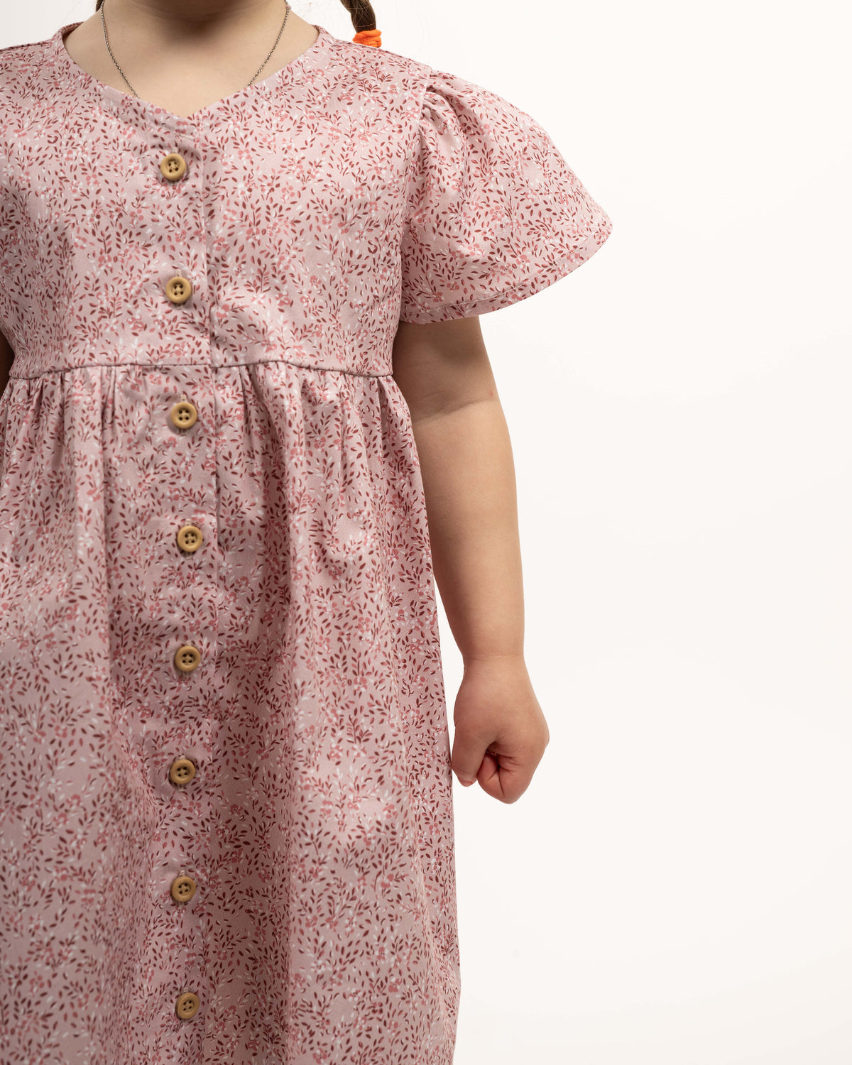 Robe rose pour enfants LAHELA avec imprimé floral (2317K-L)