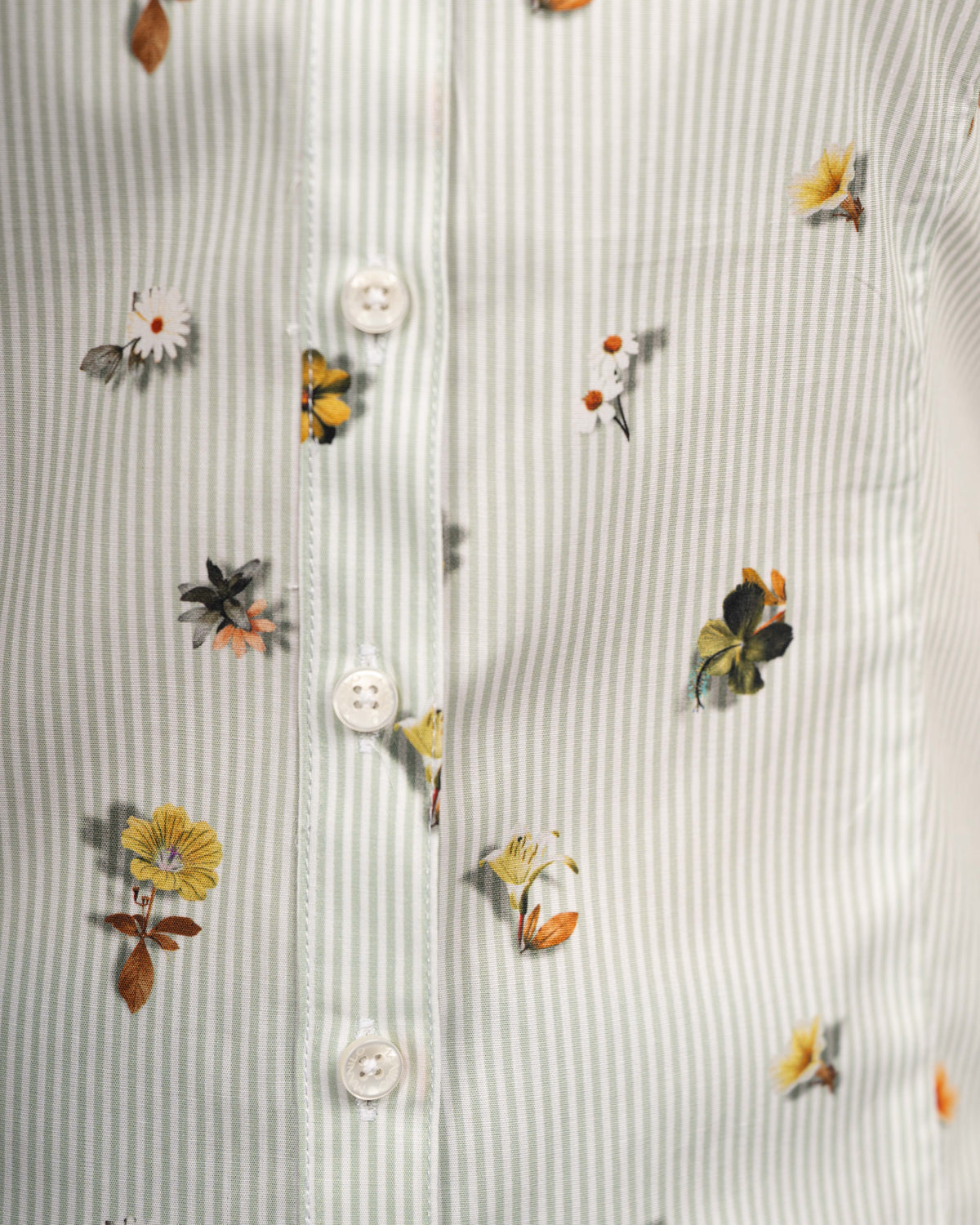 Stretch-Bluse SOPHIE mit Blumenprint in Grün (Art. 2116D-S)