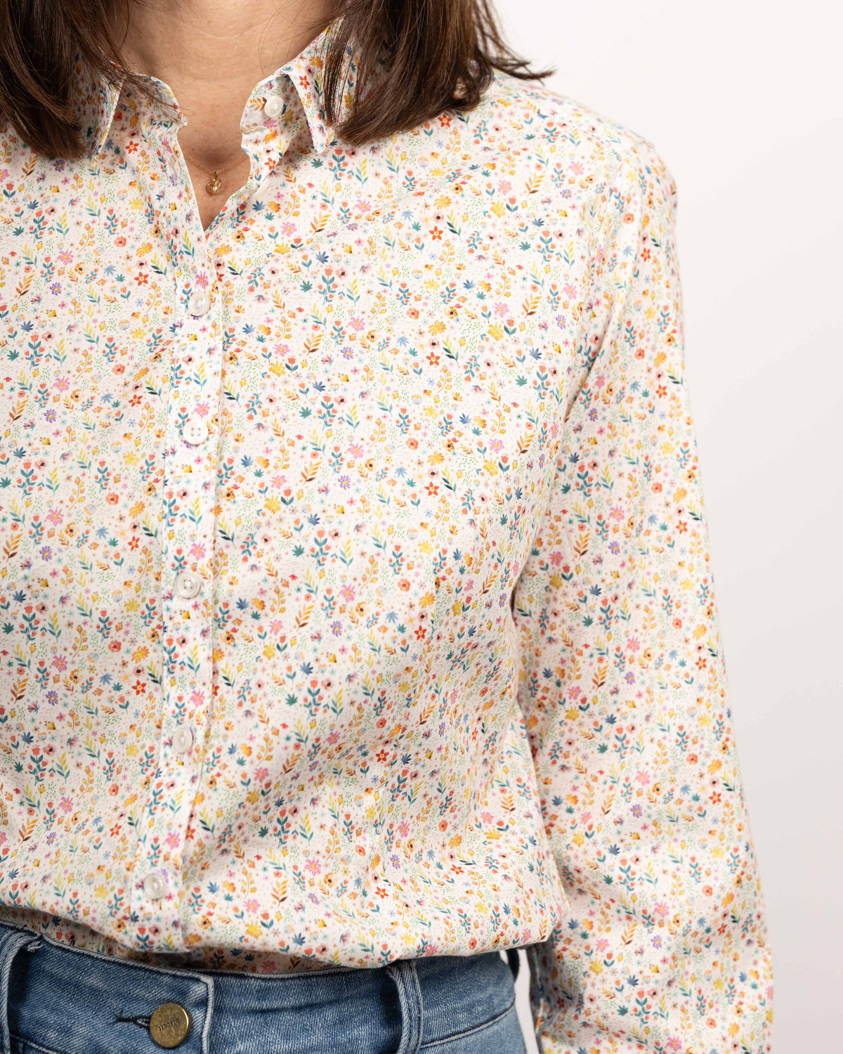 Stretch-Bluse SOPHIE mit Blumenprint (Art. 2127D-S)