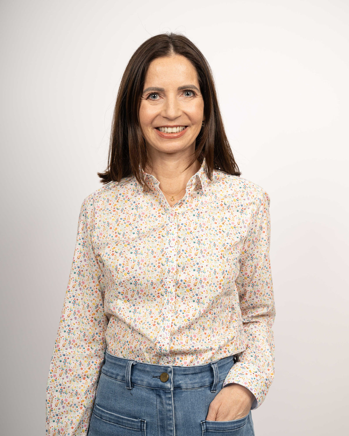 Stretch-Bluse SOPHIE mit Blumenprint (Art. 2127D-S)