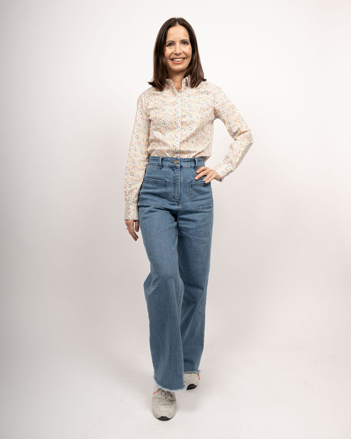 Stretch-Bluse SOPHIE mit Blumenprint (Art. 2127D-S)