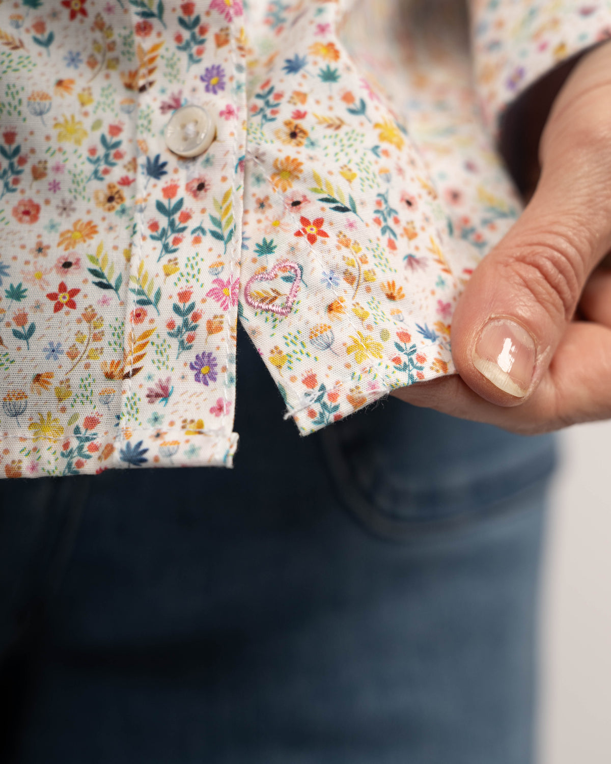 Stretch-Bluse SOPHIE mit Blumenprint (Art. 2127D-S)