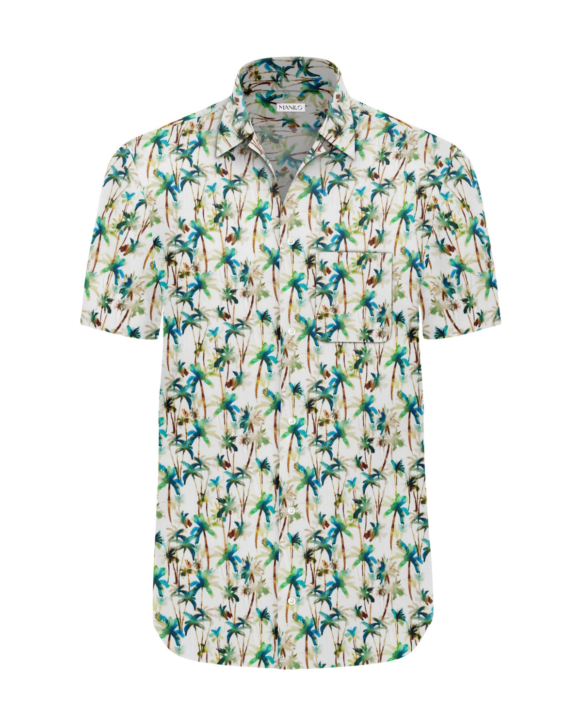 Hawaii-Hemd mit Printmuster in Grün (Art. 2202-BS)