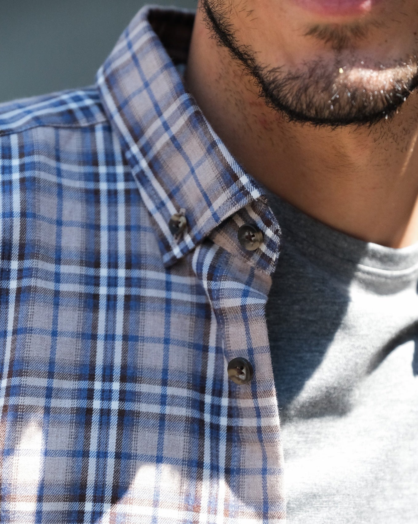 Chemise Flanel avec un motif caro beige (art. 2133-c)